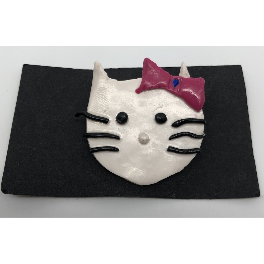 Unique Hand Made Clay Hello Kitty Sanrio Pin‎ Lapel Brooch 1.5"